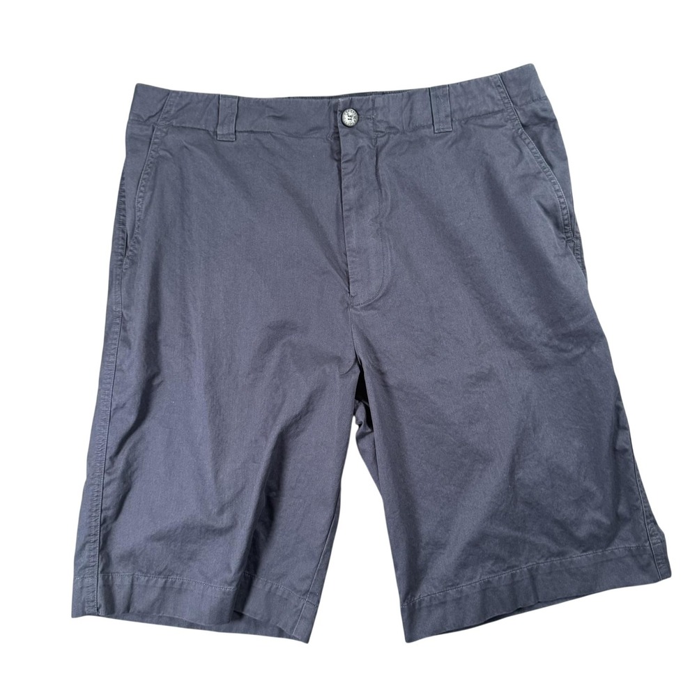 Lacoste Shorts Mens 36 Blue Chino Flat Front Casual Summer Cotton 11 Inch